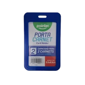 Porta carnet tipo estuche azul