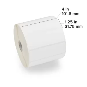 Etiquetas Zebra DT 4" x 1.25"